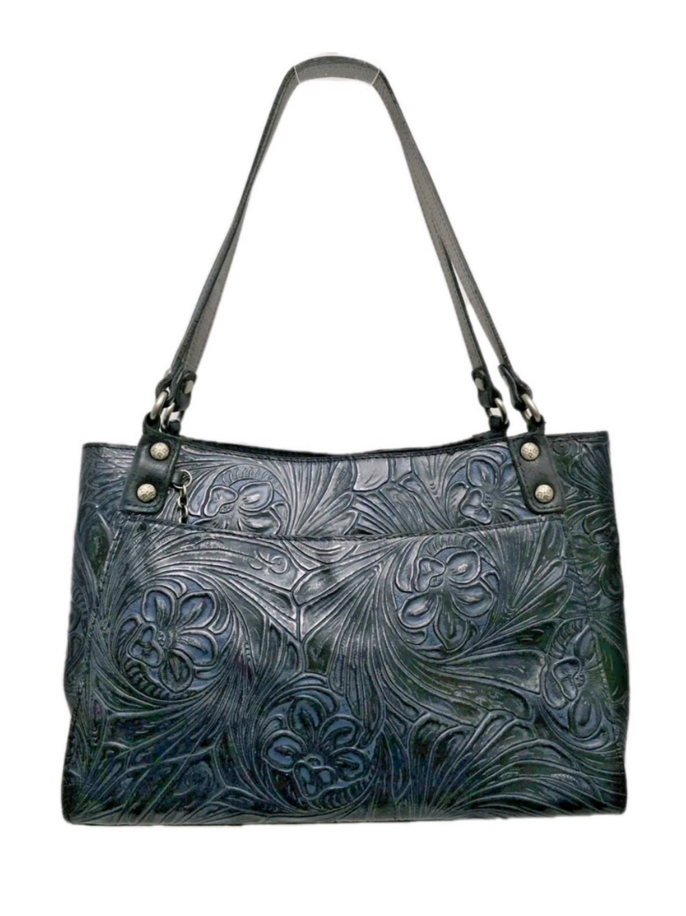Patricia Nash Romina Blue Tooled Leather Bag with Wallet